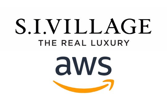 신세계인터내셔날 에스아이빌리지 로고(위)와 아마존 로고. 신세계인터내셔날 제공